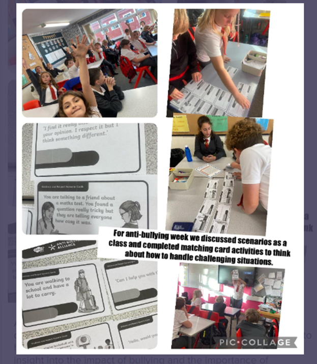 Anti-bullying week! We have enjoyed doing lots of group discussions, matching cards and di